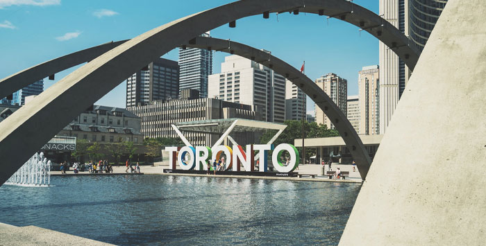 A photo of the 3D Toronto sign