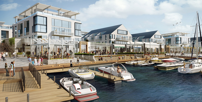 An image of the proposed design for Friday Harbour Resort